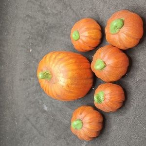 Vintage set of pumpkins Halloween thanksgiving decor